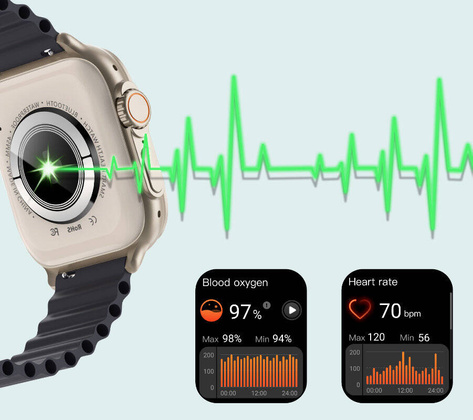 SMARTWATCH UNISEX Rubicon RNCF17 - BLUETOOTH CALL, ŁADOWANIE BEZPRZEWODOWE (sr059c)