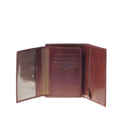 Portfel męski skórzany KEMER M6 Jasno brązowy - min. zamówienie 20 / 50 / 100 szt.