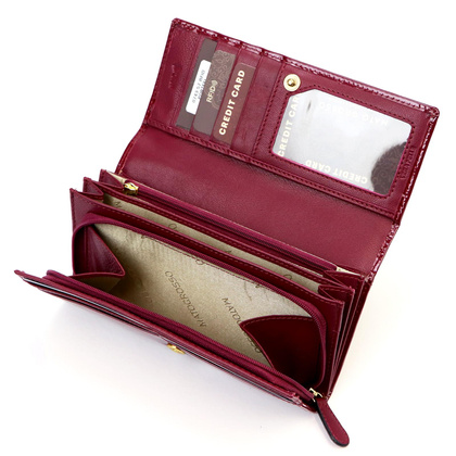 Portfel damski skórzany PELLUCCI 0743-57 RFID Bordo