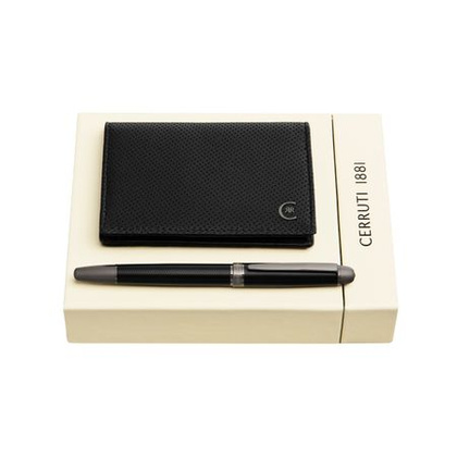 Zestaw upominkowy Cerruti 1881 etui na karty i pióro kulkowe NLF513A + NSI5895A