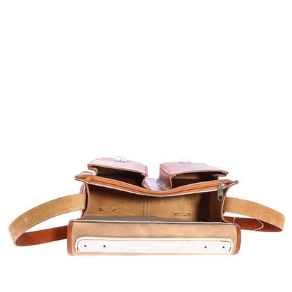 Stylowa torba kuferek KEMER VOOC Vintage P30 koniak