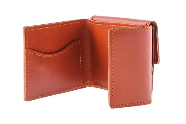 Portfel skórzany UNISEX Vintage P41 koniak