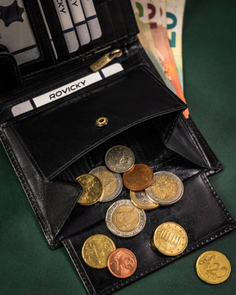 Skorzany duzy portfel meski z systemem RFID