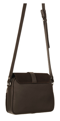 Torebka skórzana Canaletto z zamszową klapką TD690s19348