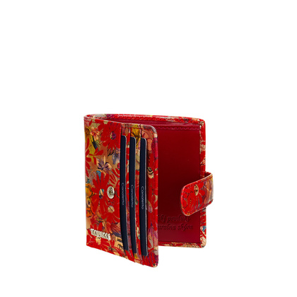 Czerwony portfel damski BajuBaj z naturalnej skóry licowej – funkcjonalny i stylowy PD1042s132