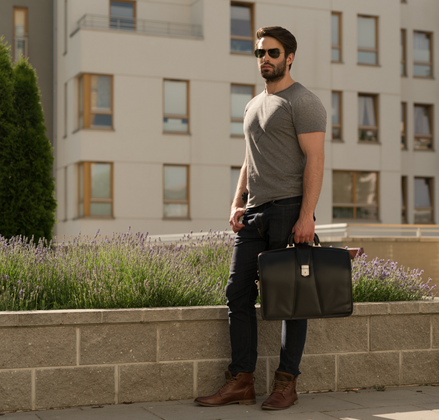 Teczka na laptop McKlein Harrison 17" Czarna