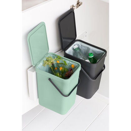 Kosz szafkowy Sort&Go 2x16l Jade Green/ Grey 214462