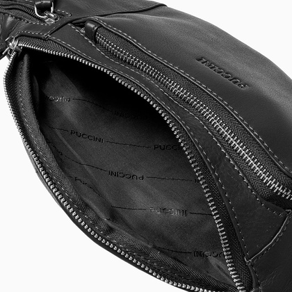 Skórzana torba biodrowa / nerka PUCCINI LGD8386 1 Czarna