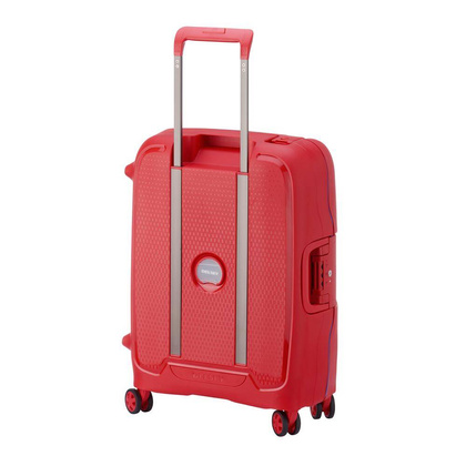 Delsey Moncey Mała twarda czerwona walizka kabinowa na kółkach 55 cm