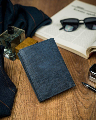 Piękny kolorowy portfel męski skórzany