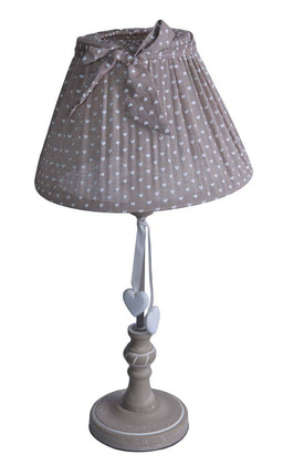 Lampa beż w serduszka