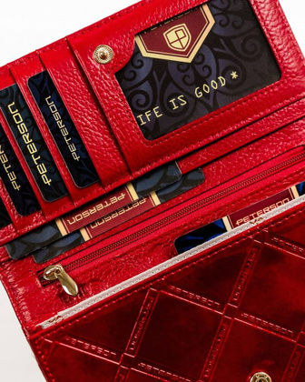 Duzy portfel damski ze skory naturalnej