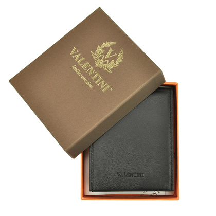 Portfel Męski Valentini 306 992 Skóra Naturalna Czarny
