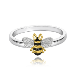 MINET Pozłacany pierścień srebrny PSZCZOŁA rozmiar 7
