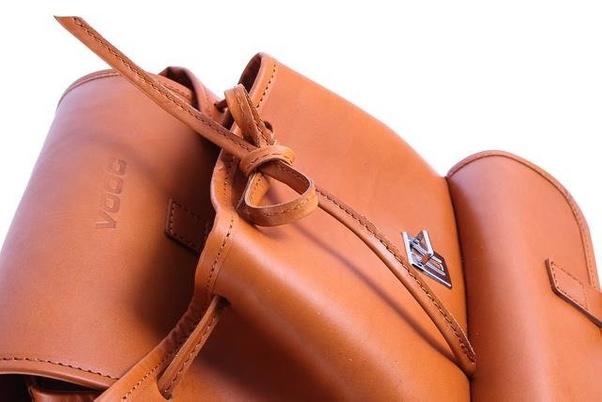 Duży plecak skórzany KEMER VOOC Vintage P38 brąz