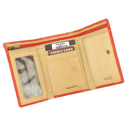 Portfel damski skórzany PELLUCCI 0579-50 RFID czerwony