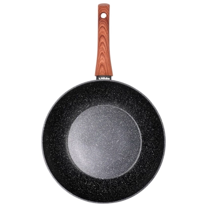 Patelnia wok granitowa BLACK&WOOD 28 cm