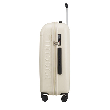 Średnia walizka PUCCINI VOYAGER 2.0 PC052B 0 Biała