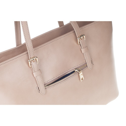 Torebka damska skórzana KEMER 520 Beżowa - min. zamówienie 20 / 50 / 100 szt.