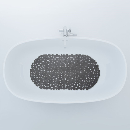 Mata antypoślizgowa pod prysznic szara 68x34 cm