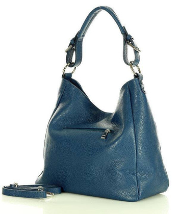 MARCO MAZZINI Skórzana torebka włoska na ramię morski zielony - min. zamówienie 20 / 50 / 100 szt.