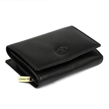 Portfel damski skórzany 938 RFID Czarny