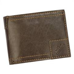 Skórzany męski portfel Charro IASI 1373 ciemny brąz