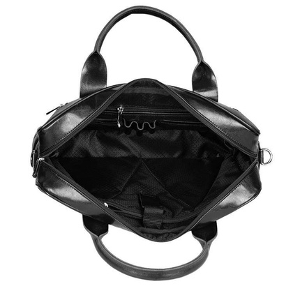 Skórzana torba męska czarna na ramię laptopa 15,6" - Pavone Nero Sorrento 2355 BL