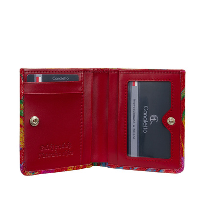 Mały czerwony portfel damski BajuBaj z kolorowej skóry naturalnej – elegancja i praktyczność PD1031s116