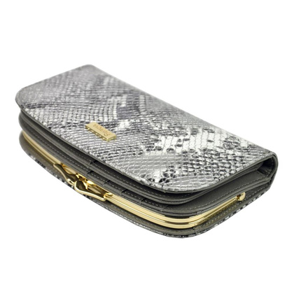 Portfel damski skórzany PELLUCCI SNR-123 RFID Popiel