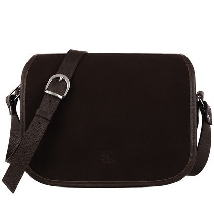 Brązowa torebka damska ze skóry licowej i welurowej Canaletto TD624s19-348