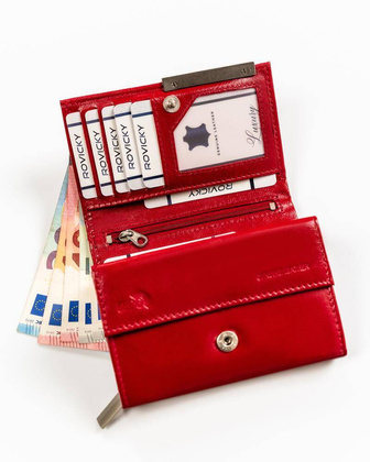 Portfel damski skórzany RD-02-GCL-4 RED