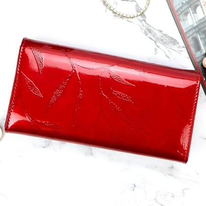 Duży skórzany portfel damski Pierre Cardin