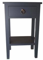 Szafka z jedną szufladą szara ze złotymi uchwytami