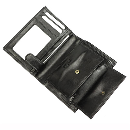Duży, oryginalny portfel męski z naturalnej skóry licowej, rfid