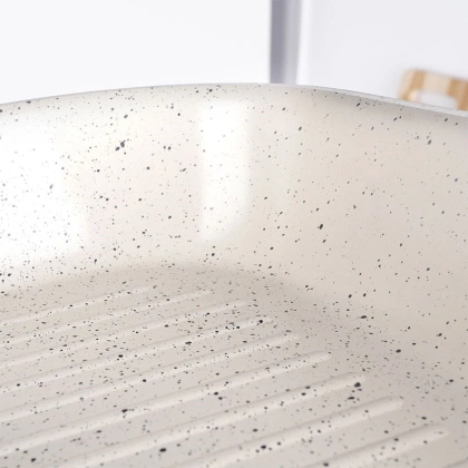 Patelnia grillowa kwadratowa granitowa 27x27 cm TERRESTRIAL