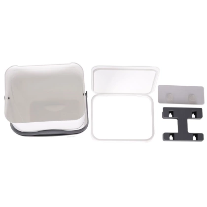 Kosz na śmieci odpady zawieszany na drzwi drzwiczki do szafki zawieszenia biały 10 l