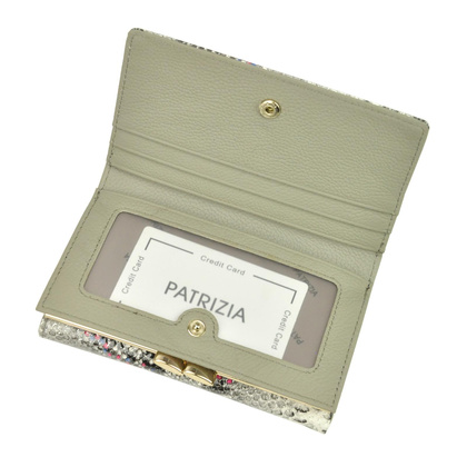 Portfel damski skórzany PELLUCCI SN-108 RFID popiel + pomarańcz