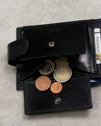 Skórzany portfel męski z kieszenią na dowód rejestracyjny