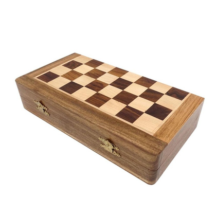 Szachy drewniane magnetyczne 25x25cm G612