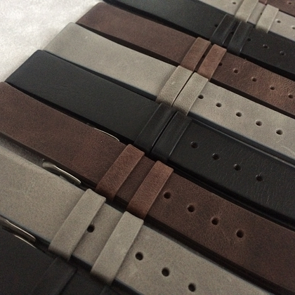 LAVVU Czarny gładki pasek PLAIN z luksusowej skóry Top Grain - 20