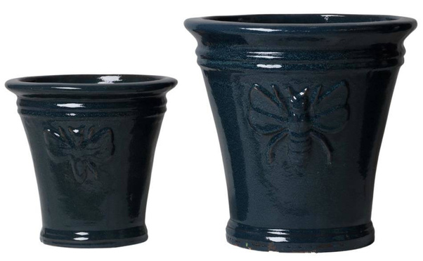 Kpl.2 donic ceramicznych granatowych