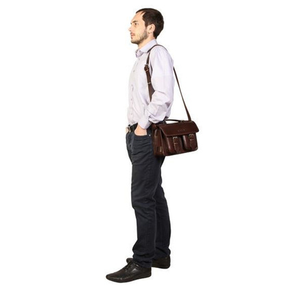 Stylowa torba kuferek KEMER VOOC Vintage P30 koniak