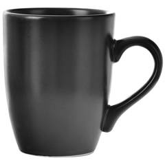 Kubek z uchem do picia kawy herbaty napojów ceramiczny czarny ALFA 350 ml