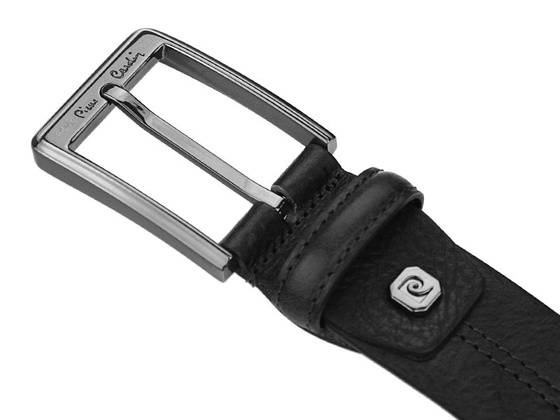 Pasek skórzany męski PIERRE CARDIN AUT 8004 GF Niebieski