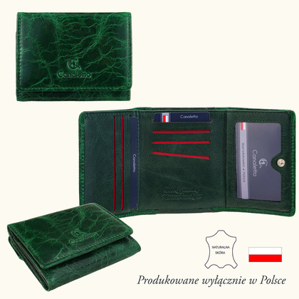 Mały portfel damski Canaletto ze skóry naturalnej licowej – elegancja i funkcjonalność PD2001s257