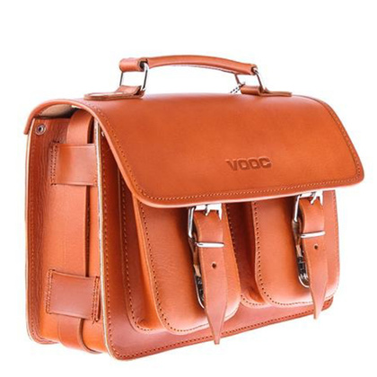 Stylowa torba kuferek KEMER VOOC Vintage P30 koniak