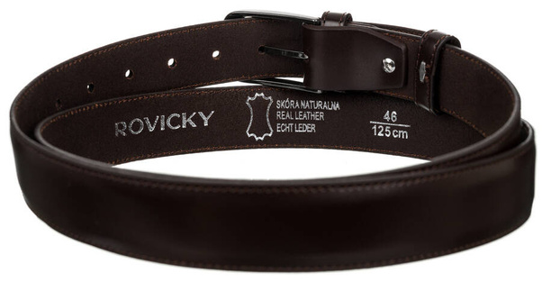 Waski pasek meski handmade ze skory naturalnej licowej