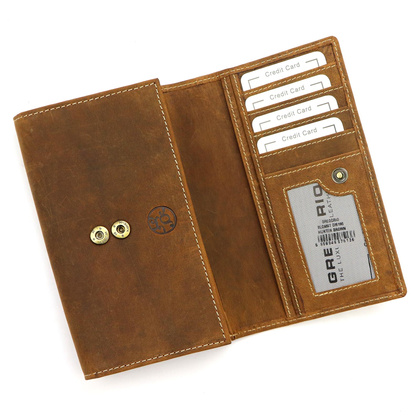 Portfel damski skórzany BLOMST GM196 Zielony