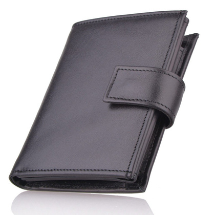 Portfel męski skórzany KEMER P4JL Czarny